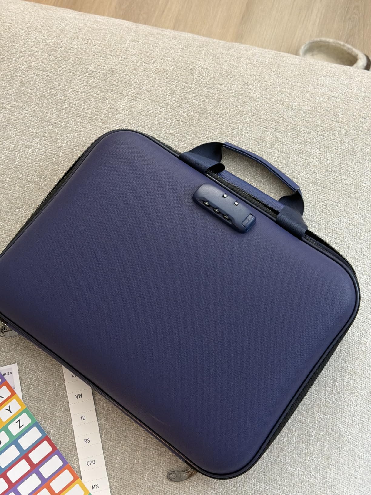 DocSafe Fireproof Document Box with Lock & Shoulder Strap, Hard-Shell Case File Organizer with Accordion File Folder, Multi-Layer Portable Home Office Travel Safe Storage for Important Documents Laptop customer photo 2