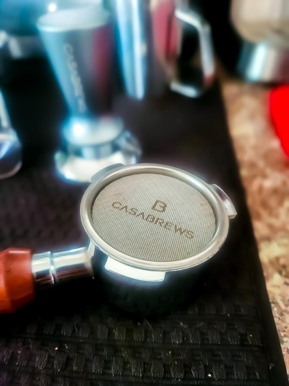 CASABREWS 51mm Bottomless Portafilter for CM5418, 5418Pro and 3700Essential | Stainless Steel Filter Holder, Wooden Handle, Double Cup Filter Basket, Puck Screen customer photo 2
