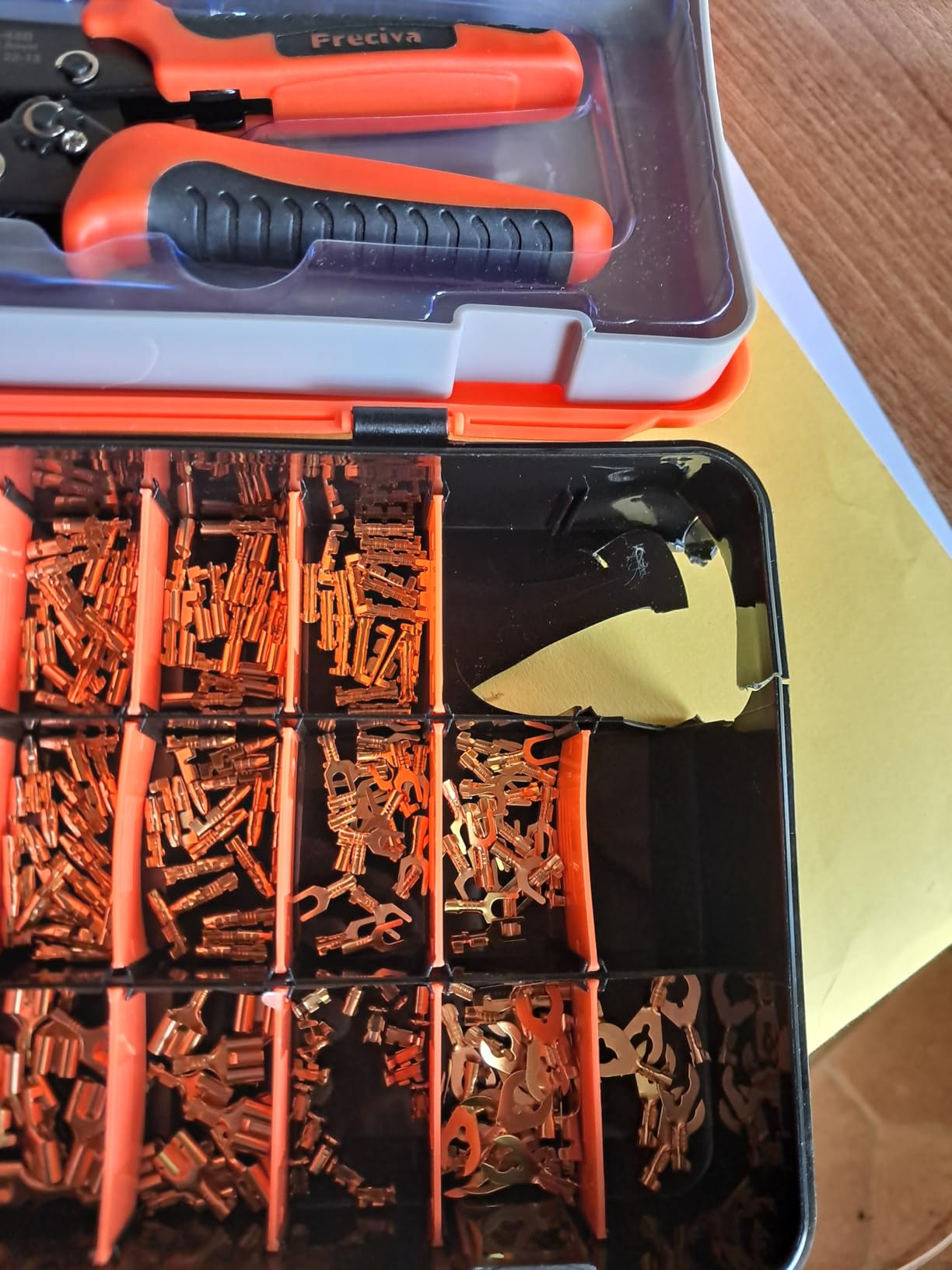 Preciva Spade Connector Crimping Kit, 28 Types Wire Connector Kit Wire Crimper AWG 22-13 with 420PCS Female Male Spade Connectors 2.8MM-6.3MM and 270 PCS Insulation Sleeves customer photo 2