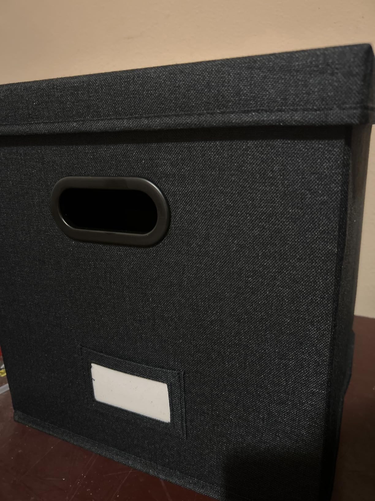 ZICOTO Decorative Vinyl Record Storage Box for 50+ Single Records - Sturdy and Easy to Carry LP Holder with Lid - The Perfect Storage Crate for Your Valuable Album Collection customer photo 2