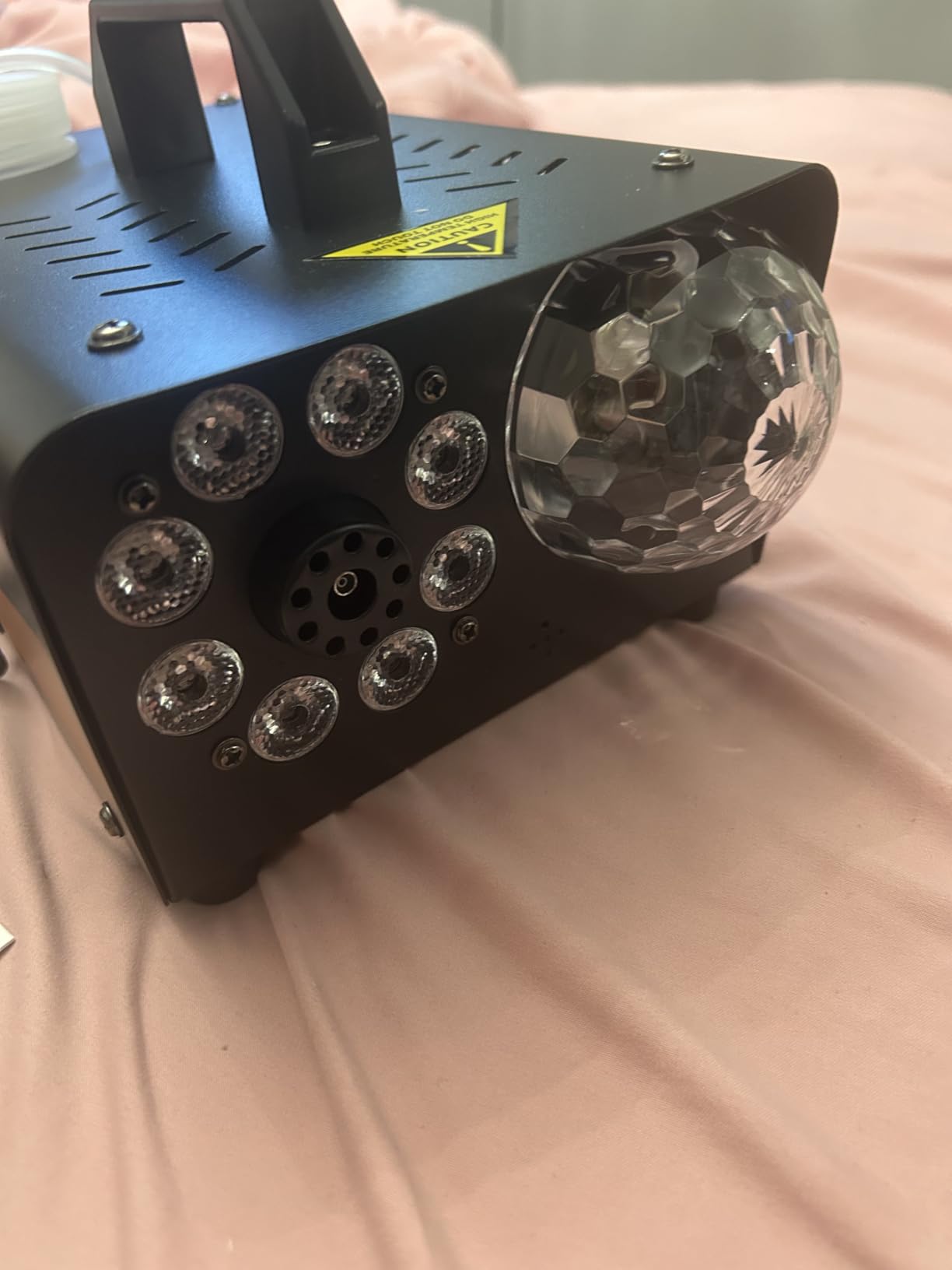 Fog Machine, Smoke Machine with Disco Ball Lights, 800W and 4500CFM with 13-Color LED Effects, Wired And Wireless Remote Controls, Ideal for Indoor, Outdoor, Halloween, Wedding, and Parties customer photo 2