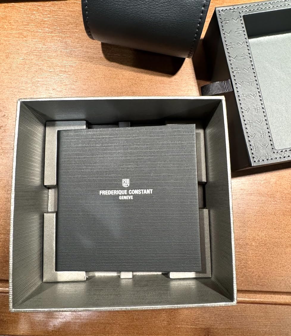 Frederique Constant Swiss Made Classic Quartz Moonphase Silver Stainless Steel Case Watch and Brown Leather Strap Blue Dial customer photo 2