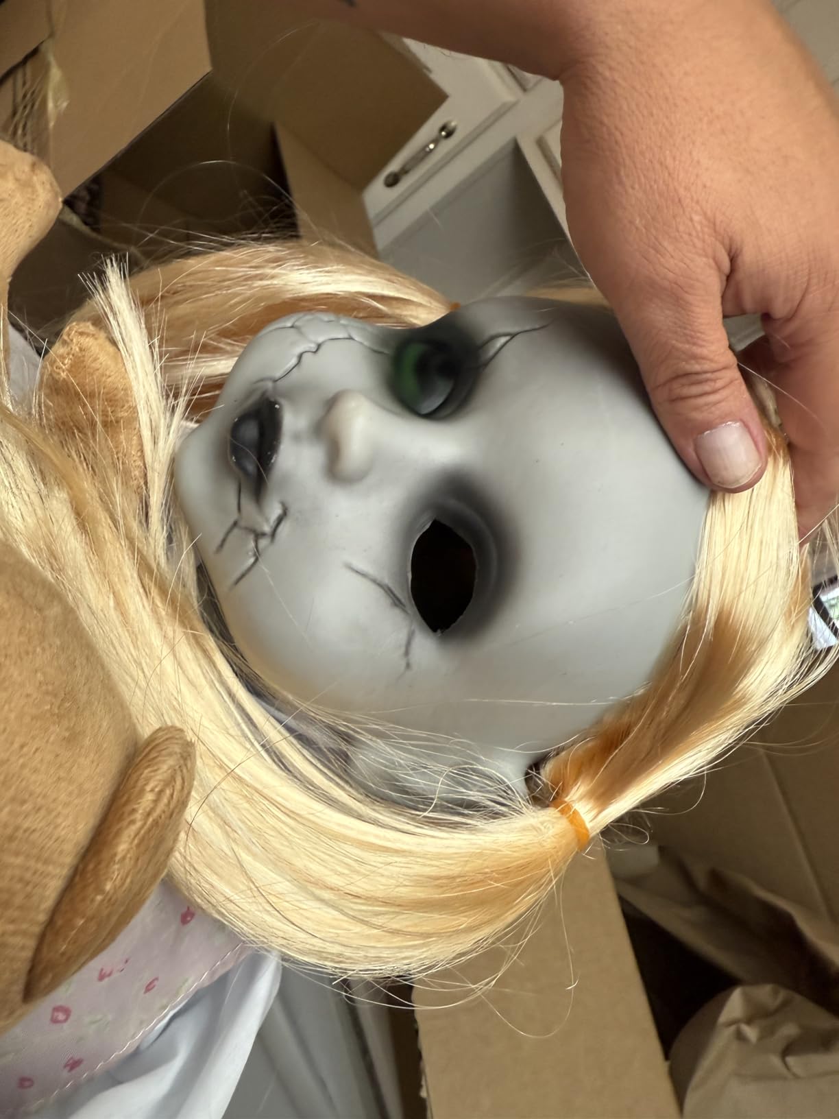 Halloween Animatronics 36inch Doll, 3ft Animated Decorations with Sound Activated, Creepy Sound, Light Up Eyes, Scary Move, Haunted House Holiday Spooky Decor Horror Prop for Indoor, Outdoor, Yard customer photo 2