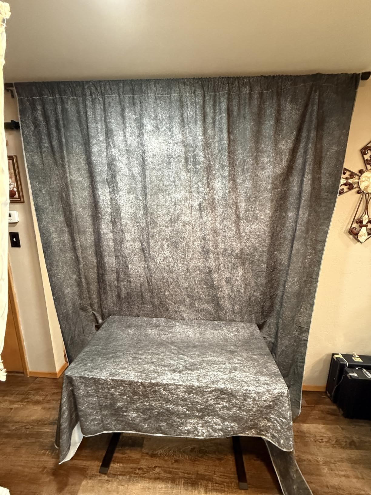 UrcTepics 8x10 ft Grey Fabric Photo Backdrops, Classic Abstract Texture Backdrop for Headshots and Portraits, Vintage Photography Background for Studio and Events customer photo 1