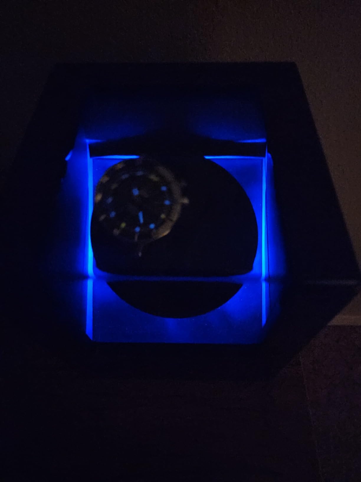 ANWBROAD Watch Winder for Automatic Watches Double with Super Quiet Motor Flexible Watch Pillows LED Backlight Wooden 5 Modes Battery or Type-C Adapter customer photo 2