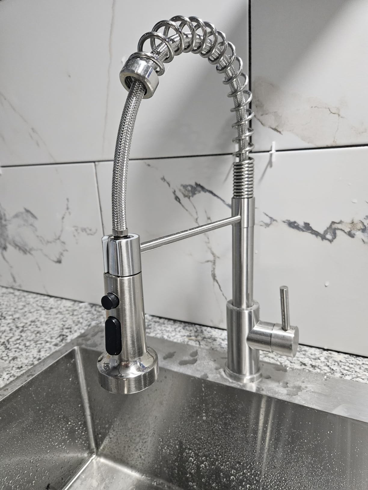 FORIOUS Touchless Kitchen Faucet with Soap Dispenser, Brushed Nickel | Single Handle Stainless Steel, Smart Hands-Free Sink Faucet with Pull Down Sprayer for Camper Rv Bar, Motion Sensor Activated customer photo 1