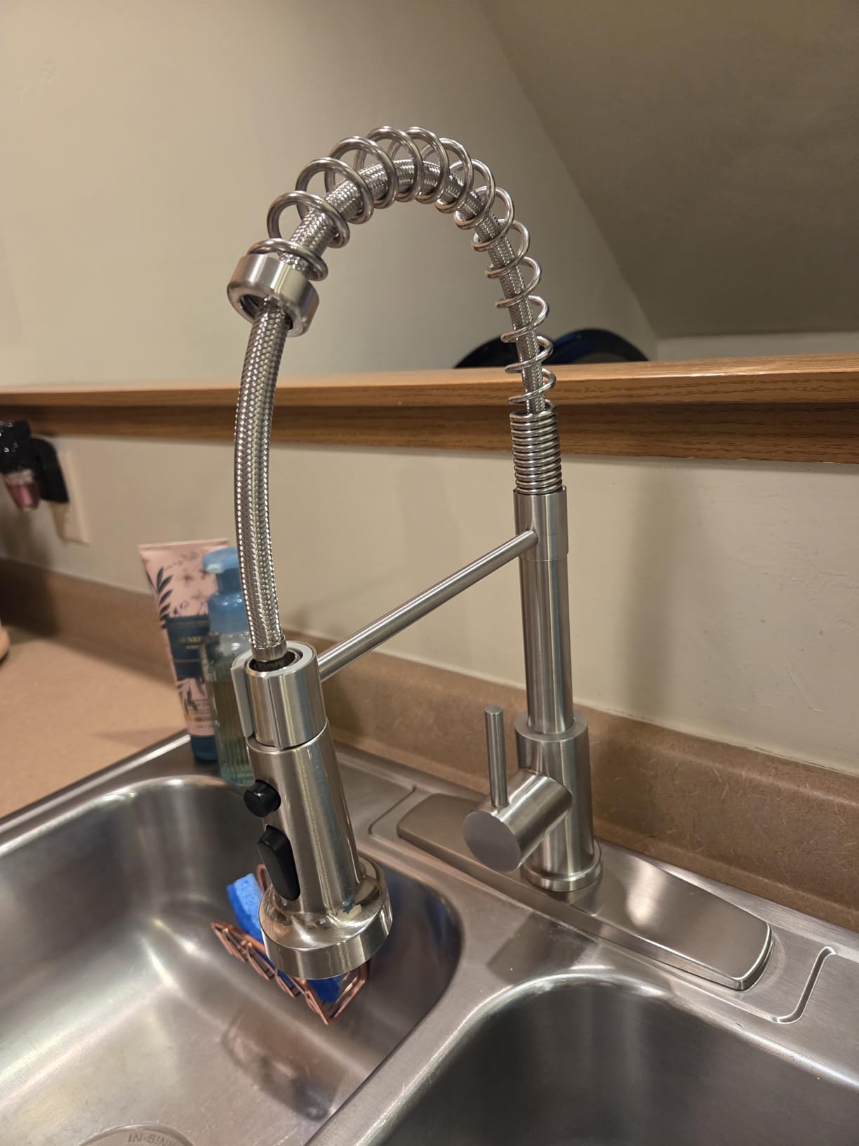 FORIOUS Touchless Kitchen Faucet with Soap Dispenser, Brushed Nickel | Single Handle Stainless Steel, Smart Hands-Free Sink Faucet with Pull Down Sprayer for Camper Rv Bar, Motion Sensor Activated customer photo 2