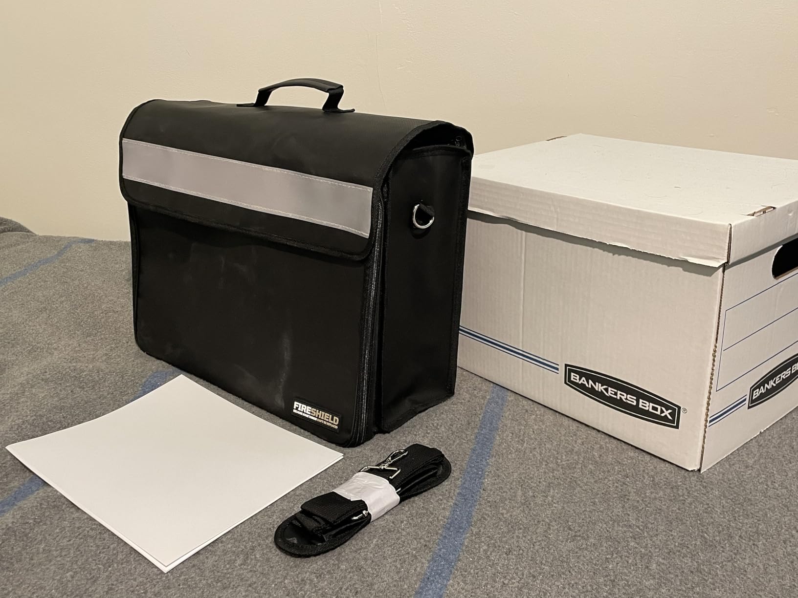 FIRESHIELD PRO 5200°F Fireproof Document Bag - Portable Water Resistant Briefcase w/ Shoulder Strap, Tablet & Card Organizer - Multi-Pocket Storage for Travel, Home or Office - 17