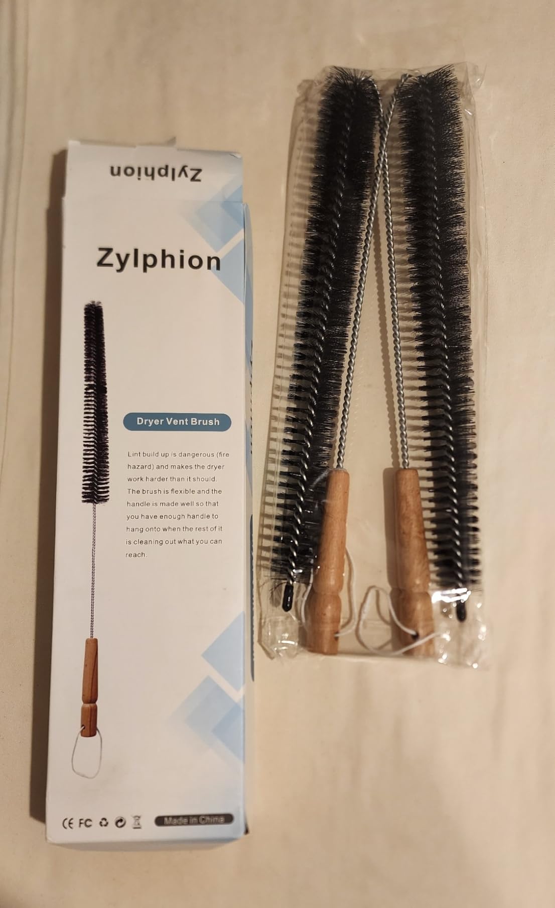 Dryer Vent Cleaner Kit, Bendable Lint Brush 2Pcs, 28 Inches | Bendable design, soft stiff bristles, removes lint and debris, ideal for narrow gaps customer photo 1