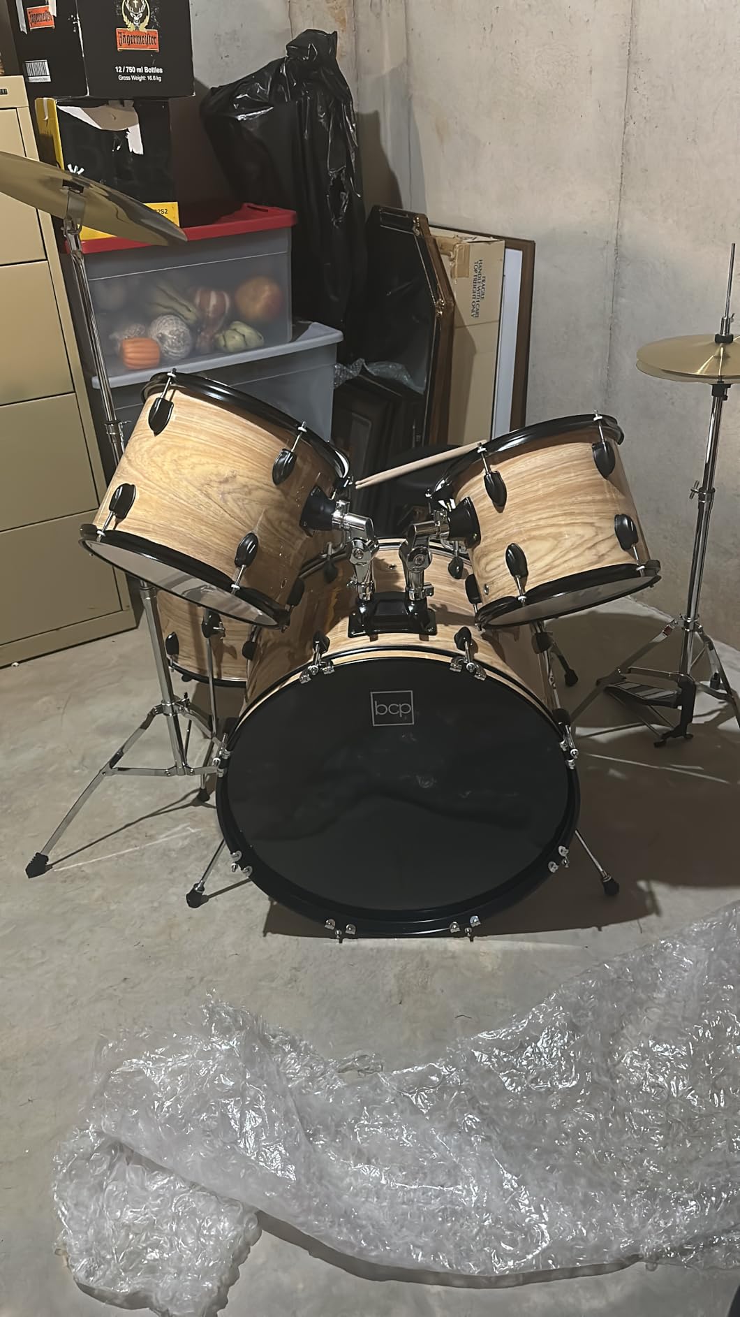Best Choice Products 5-Piece Full Size Complete Adult Drum Set w/Cymbal Stands, Stool, Drum Pedal, Sticks, Floor Tom - Red Sparkle customer photo 2
