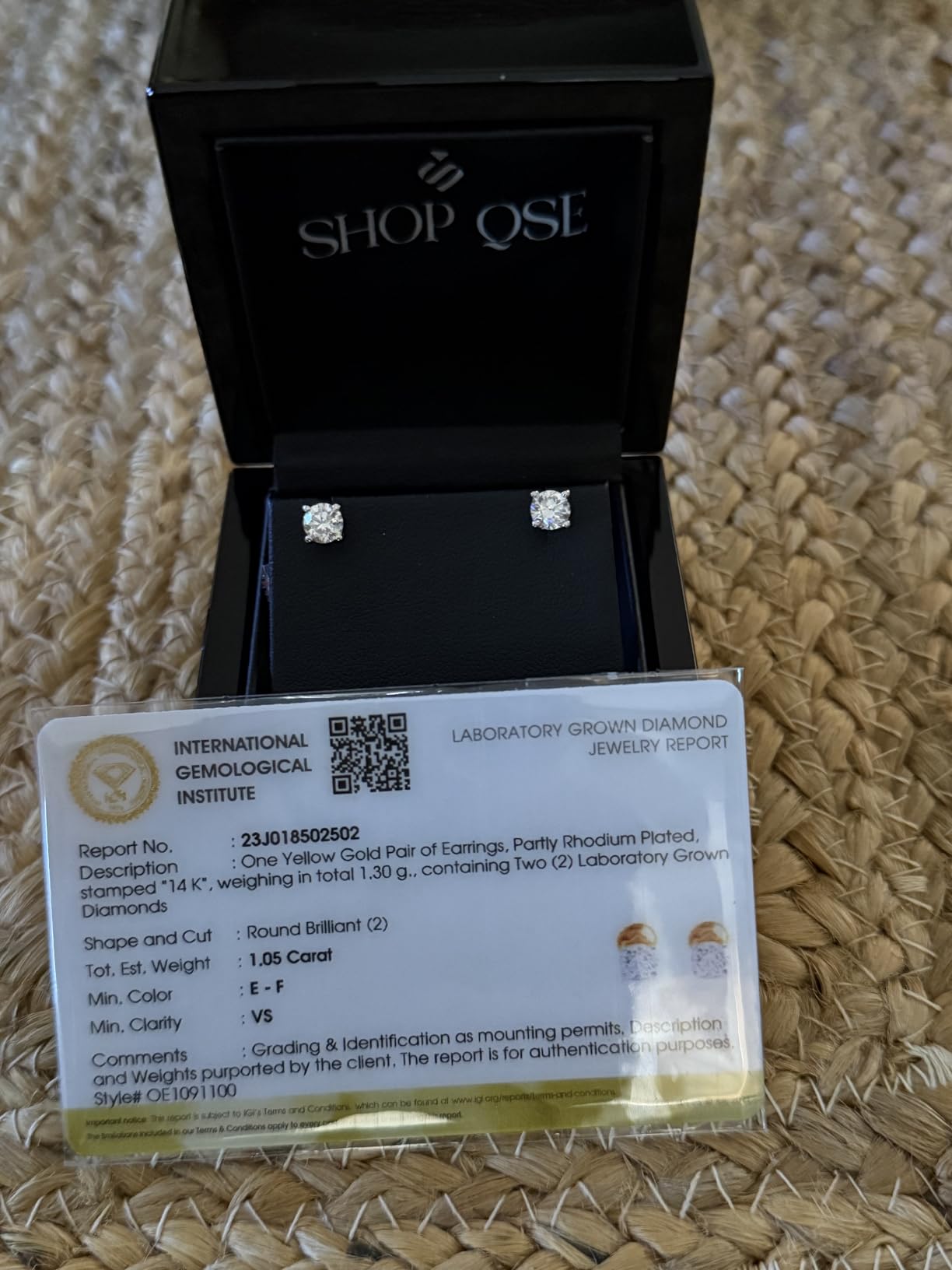 IGI Certified 0.50 to 10 Carat Lab Grown Diamond Stud Earrings for Women 14k White/Yellow Gold Round Cut 4 Prong Screwback Jewelry Gift Box Packaging (E-F Color, VS1-VS2 Clarity) customer photo 2