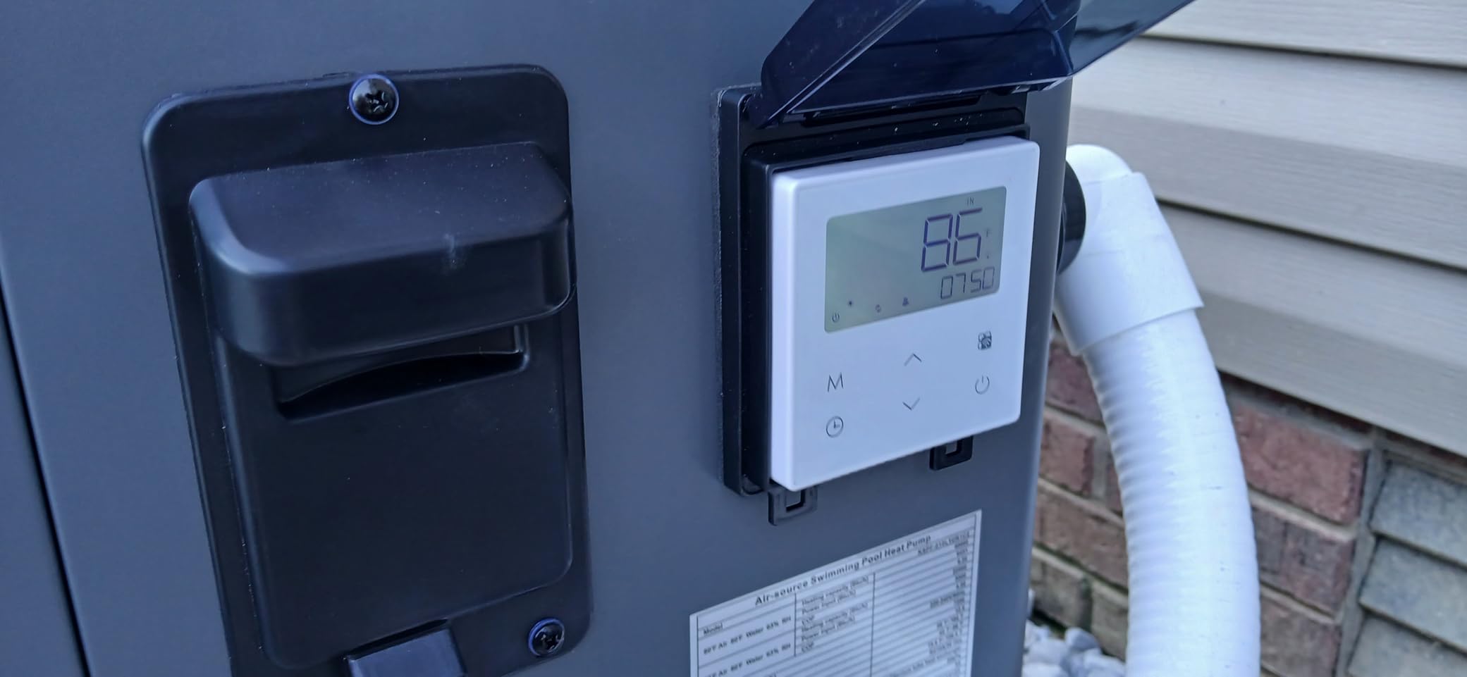 40000 BTU Electric Pool Heater for Inground Pools 12000 Gallon Swimming Pool Heat Pump Above Ground Pool Heater Heating Cooling WiFi Control Schedule 220V customer photo 1