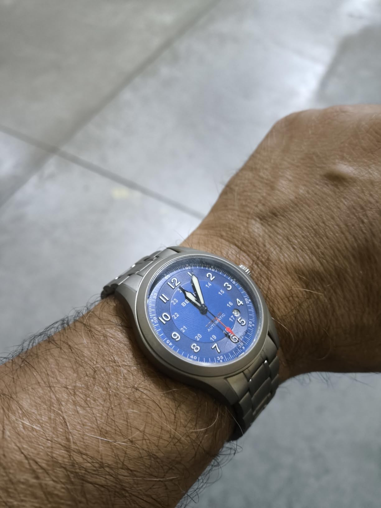 BERNY Automatic Titanium Watch for Men 10ATM Waterproof Men's Field Watch Super Luminous Male Analog Mechanical Military Wrist Watch Full Titanium AR Sapphire Crystal Date Calendar Birthday Present customer photo 2