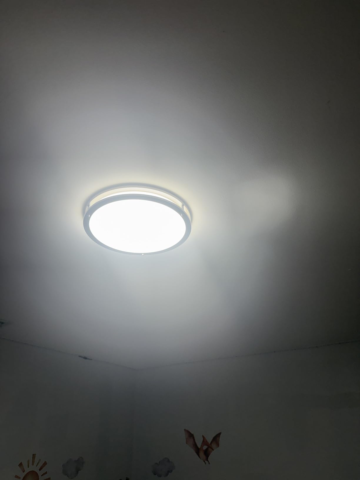 libtit 13-Inch Flush Mount Ceiling Lights, Dimmable 3000K-6500K Adjustable LED Ceiling Light, 24W Round Slim Light Fixture, Brushed Nickel for Kitchen, Bedroom, Bathroom, Hallway - ETL Listed customer photo 1