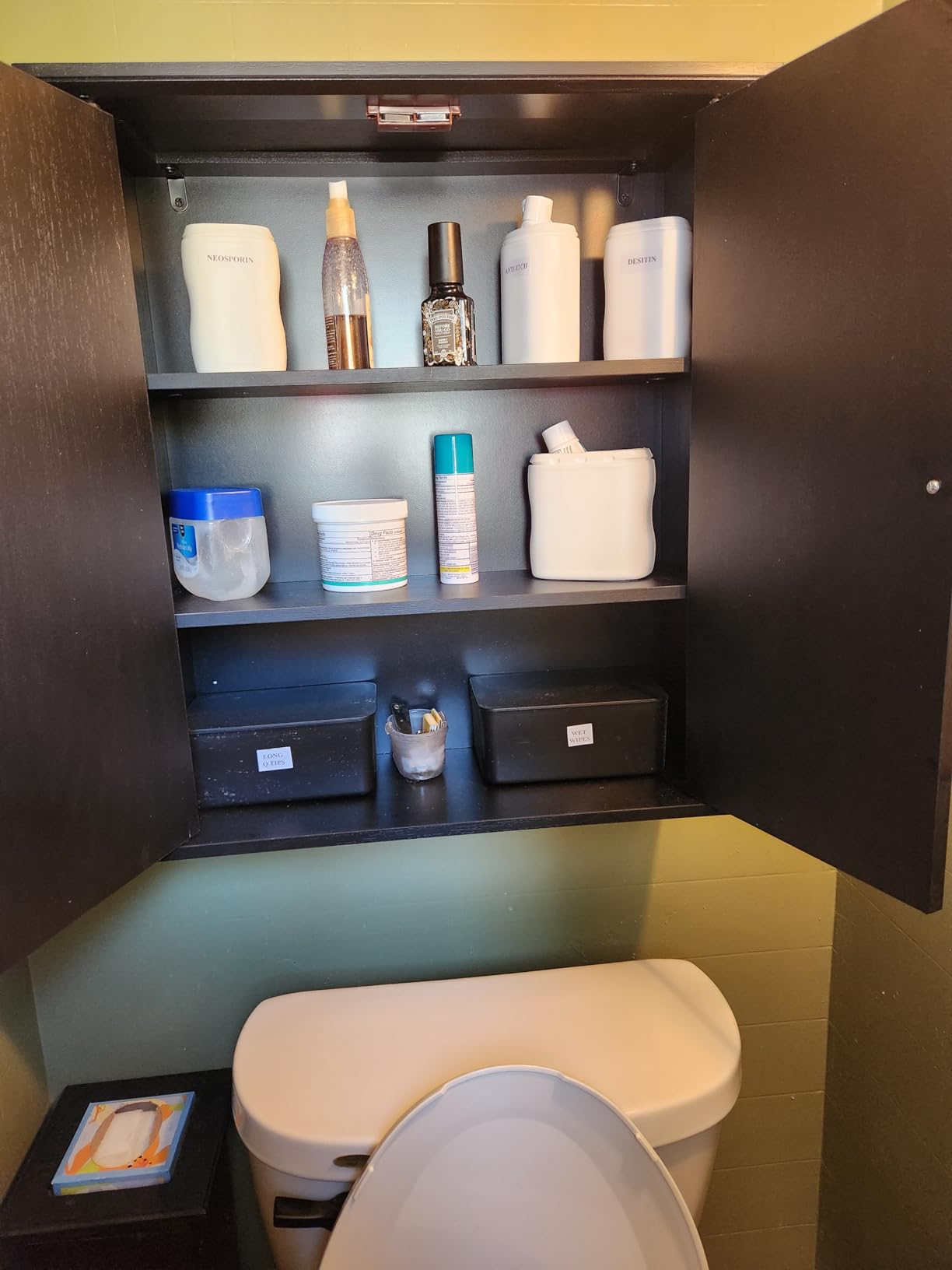 Shintenchi Bathroom Wall Medicine Cabinet, Over The Toilet Storage, White | Bathroom Storage Organizer Cupboard, with 2 Magnet Door and 3-Tier Shelves, Space Saving, Easy to Assemble & Clean customer photo 1