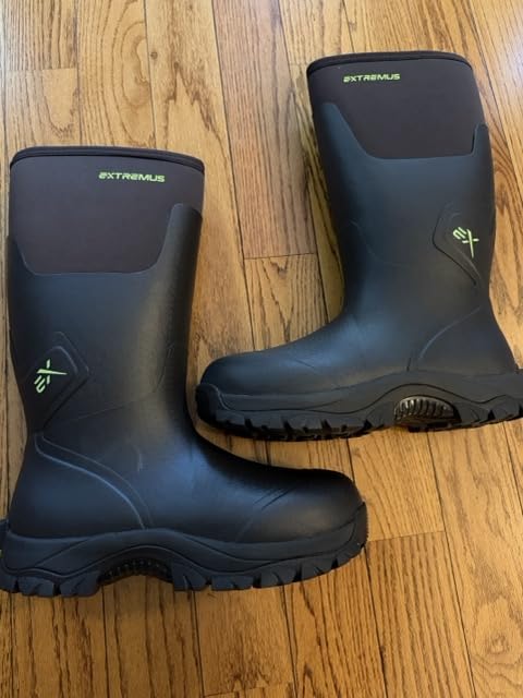 Extremus MudRidge Hunting Boots by KastKing, Men's Waterproof Insulated Rubber Boots with 6mm Neoprene, All-terrain Anti-slip Sole, Warm Cold Weather Hunting, Fishing, Hiking & Farm Boots customer photo 1