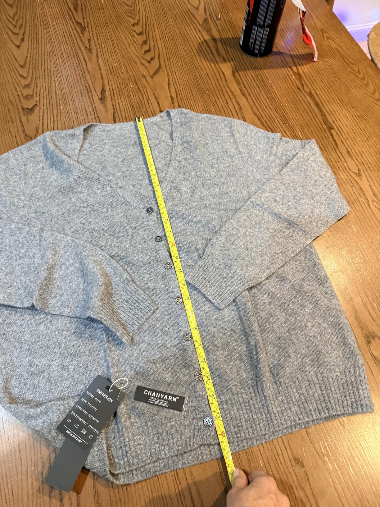 Women's 100% Pure Cashmere Cardigan V-Neck Long Sleeve 2025 Fall Winter Warm Soft Knit Cardigan Sweater customer photo 1