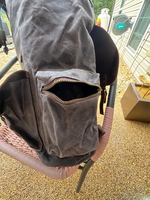 Vintage Waxed Canvas Backpack customer photo 1
