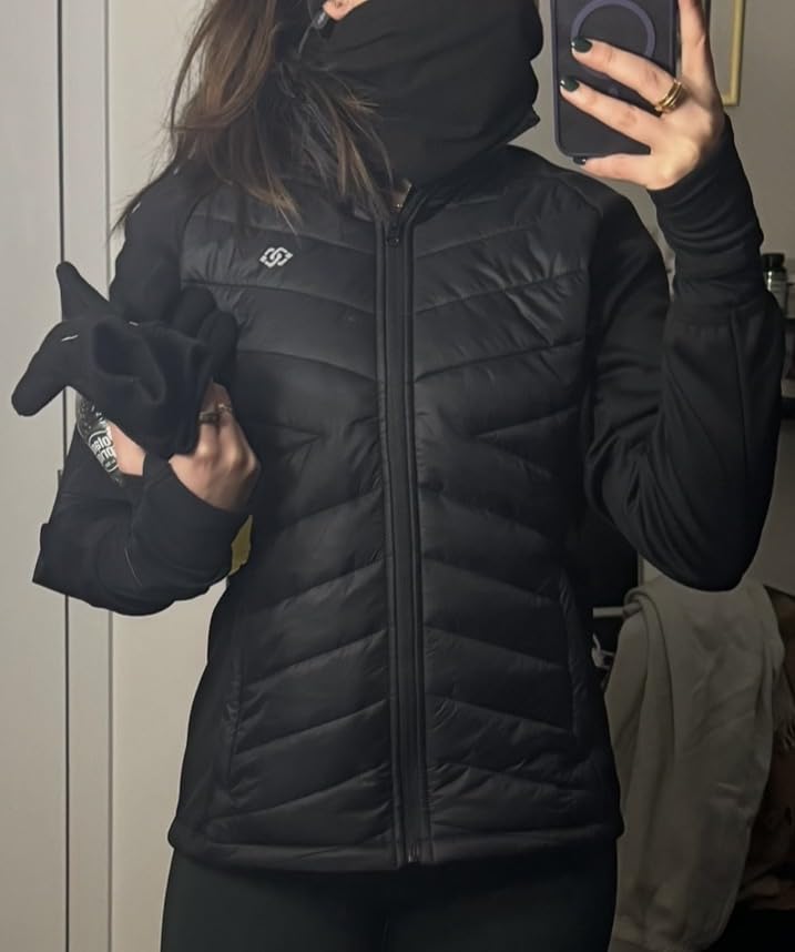 Women's Lightweight Insulated Hiking Jacket Fleece Lined Running Jacket customer photo 1