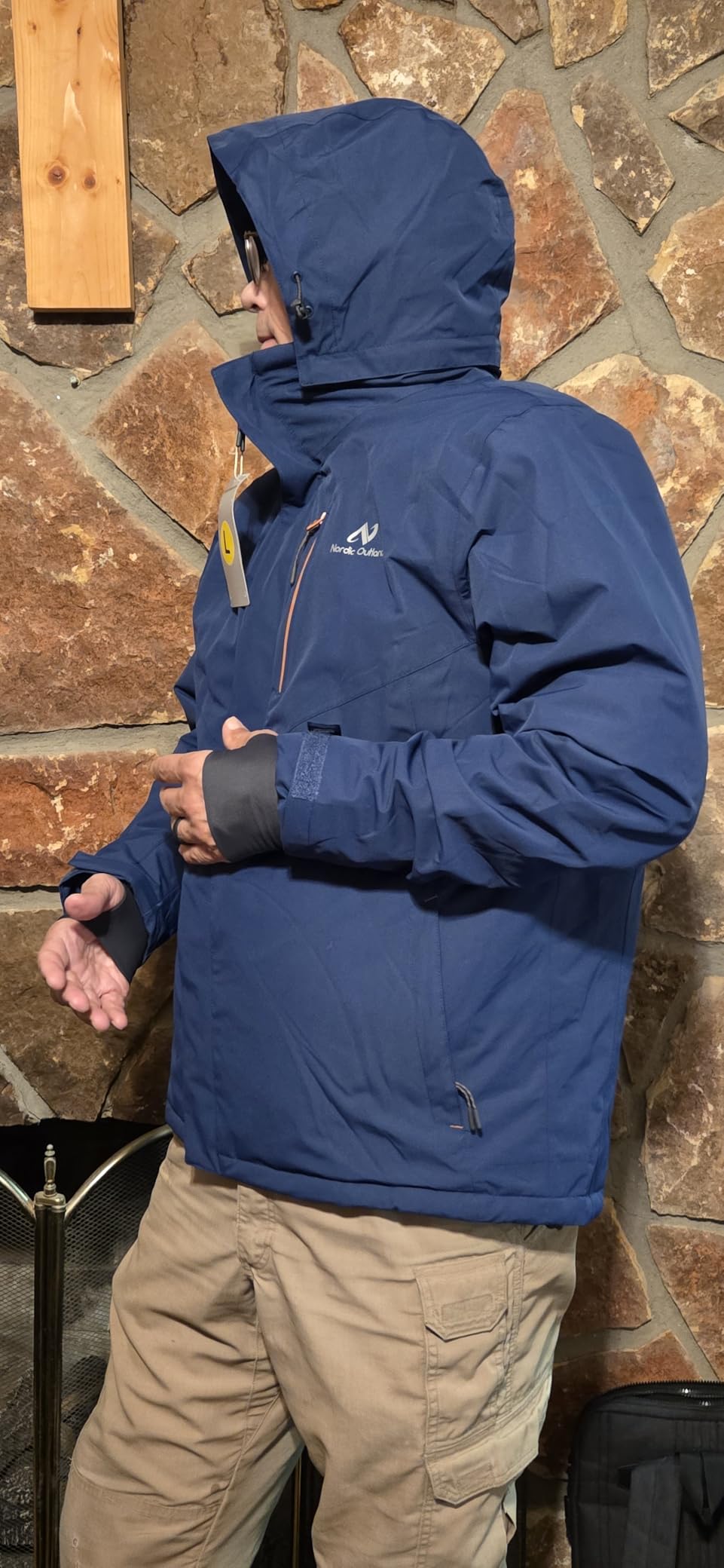NORDIC OUTLAND Men's Winter Ski Jacket, Waterproof Insulated Snow Coat, Windproof Hooded Warm Raincoat Windbreaker customer photo 1