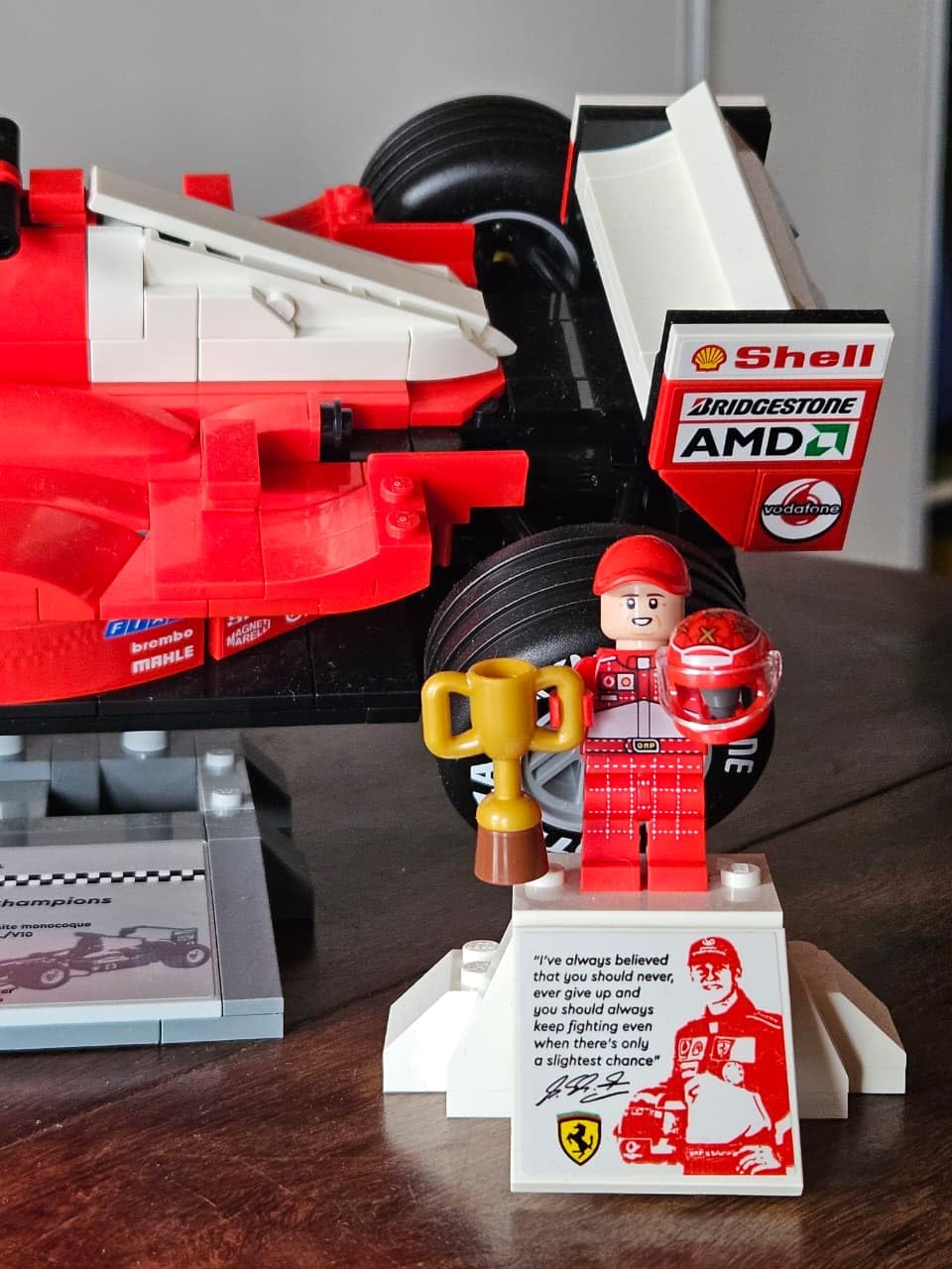LEGO Icons Ferrari F2004 & Michael Schumacher Building Set for Adults, Ages 18+ - Ferrari F1 Bedroom, Home Office, Desk Decor - Gift Ideas for Men, Women & Fans - 11375 customer photo 1