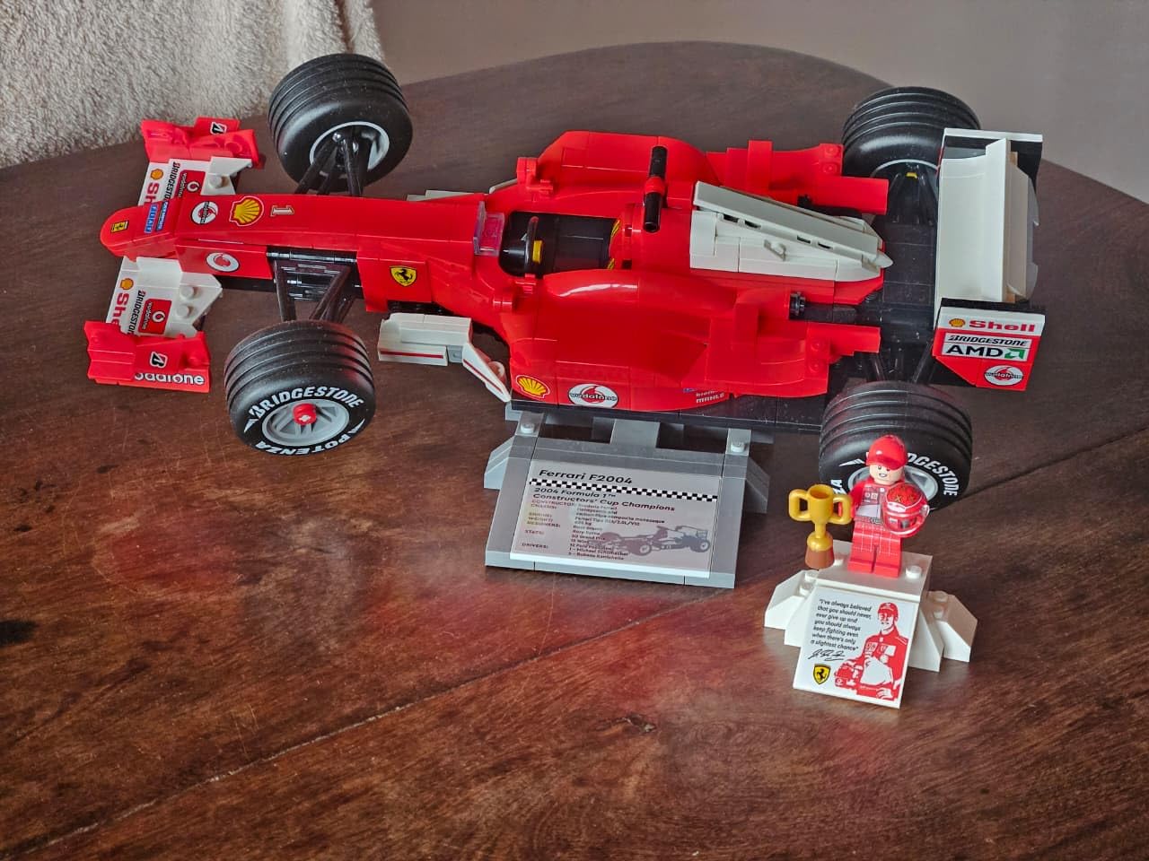 LEGO Icons Ferrari F2004 & Michael Schumacher Building Set for Adults, Ages 18+ - Ferrari F1 Bedroom, Home Office, Desk Decor - Gift Ideas for Men, Women & Fans - 11375 customer photo 2