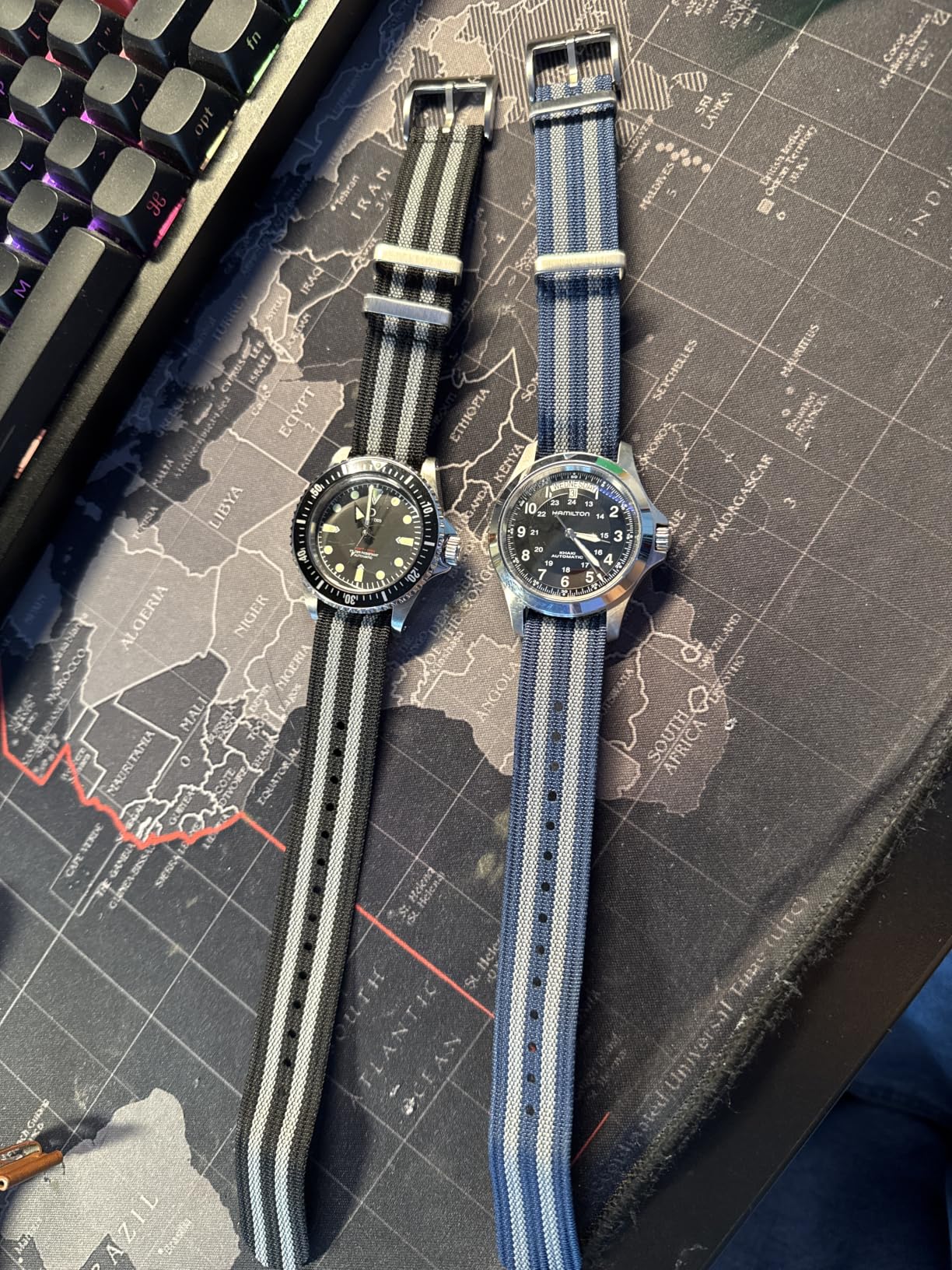 Anchor Strap Co | Ribbed Nylon Watch Strap | Ridge Weave Quick-Dry Band | Brushed Stainless Steel Buckle | Floating Keeper | Heat-Sealed Notches | 5.75-8.5in Wrists customer photo 1