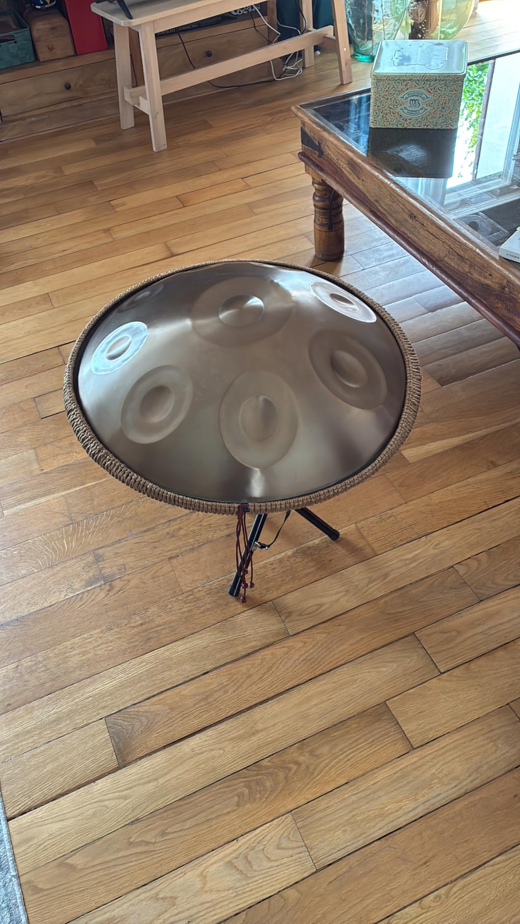 VEVOR Handpan Drum, 22 in 9 Notes Steel Hand Drum, 432Hz D Minor Musical Drums with Woven Edge Guard, 2 Mallets & Carrying Case, Fade-Resistant Percussion Instrument for Professional Performance customer photo 1