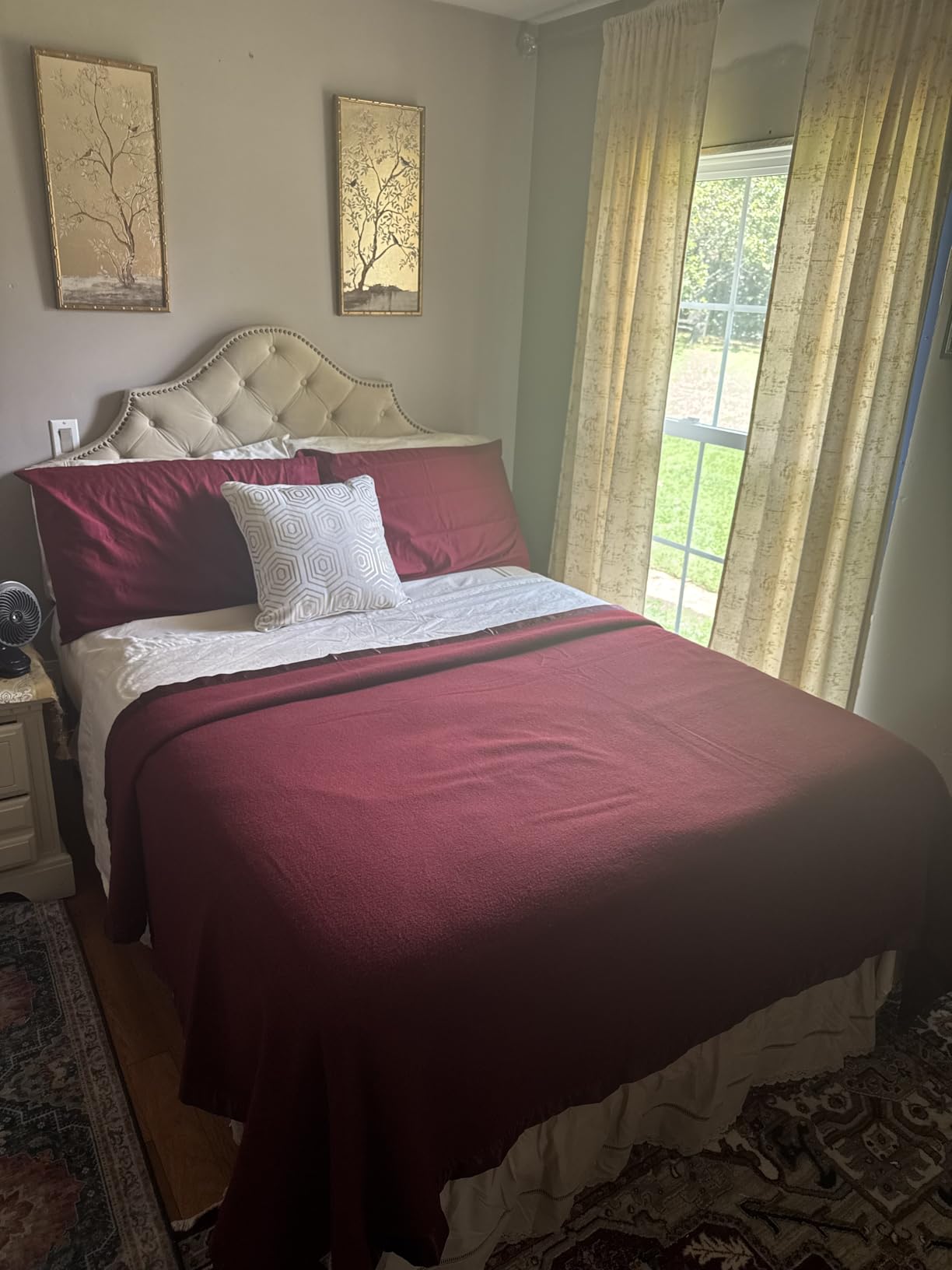 LANE LINEN 100% Egyptian Cotton Sheets King Size Silky Sateen Weave - 4-Piece Set, Hotel-Style Bed, Guest-Ready Comfort, White customer photo 2