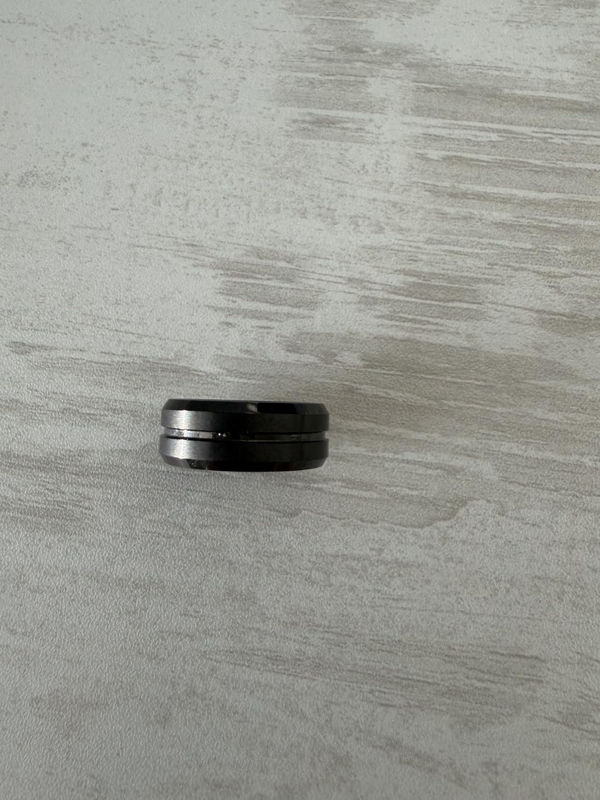 Jstyle Tungsten Carbide Rings for Men 8MM Wedding Bands Scratch-Resistant | Mens Promise Ring Engagement Ring, Brushed Groove with Beveled Edges, Gold/Silver/Black Tone Comfort Fit Ring Size 7-14 customer photo 2