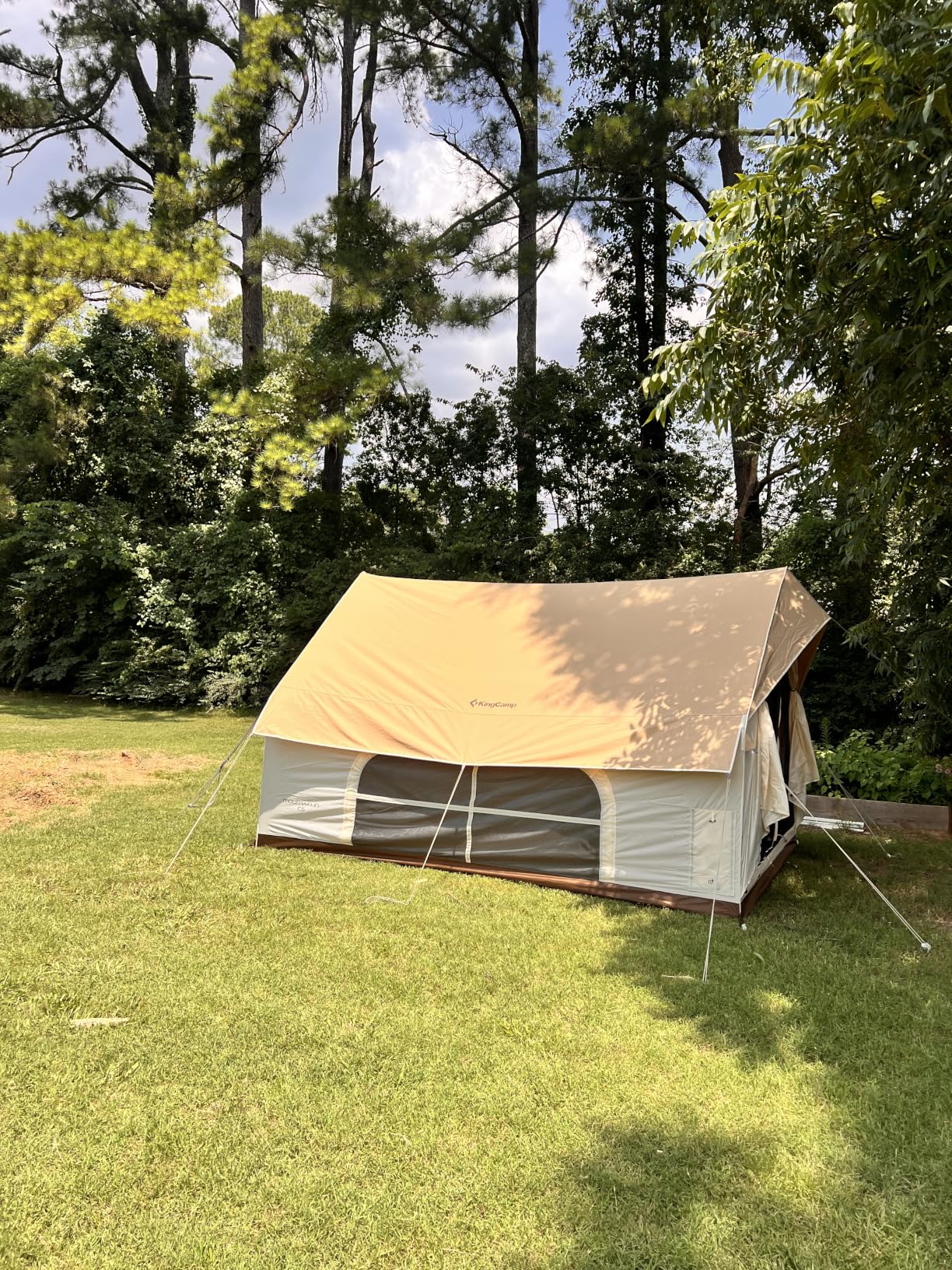 KingCamp Camping Tent with Floor 6-8 Person, Canvas Hot Tent with Stove Jack, Waterproof & Windproof Cabin Tent for Family Camping & Outdoor Parties customer photo 1