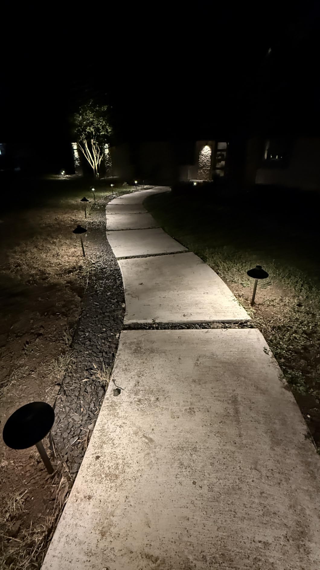 Low Voltage Landscape Lighting 12-Pack, Aluminum 12V Pathway Lights with G4 Bulbs, Waterproof Stylish Matte Black Color Wired Path Lights with Connectors for Walkway Yard Garden customer photo 1