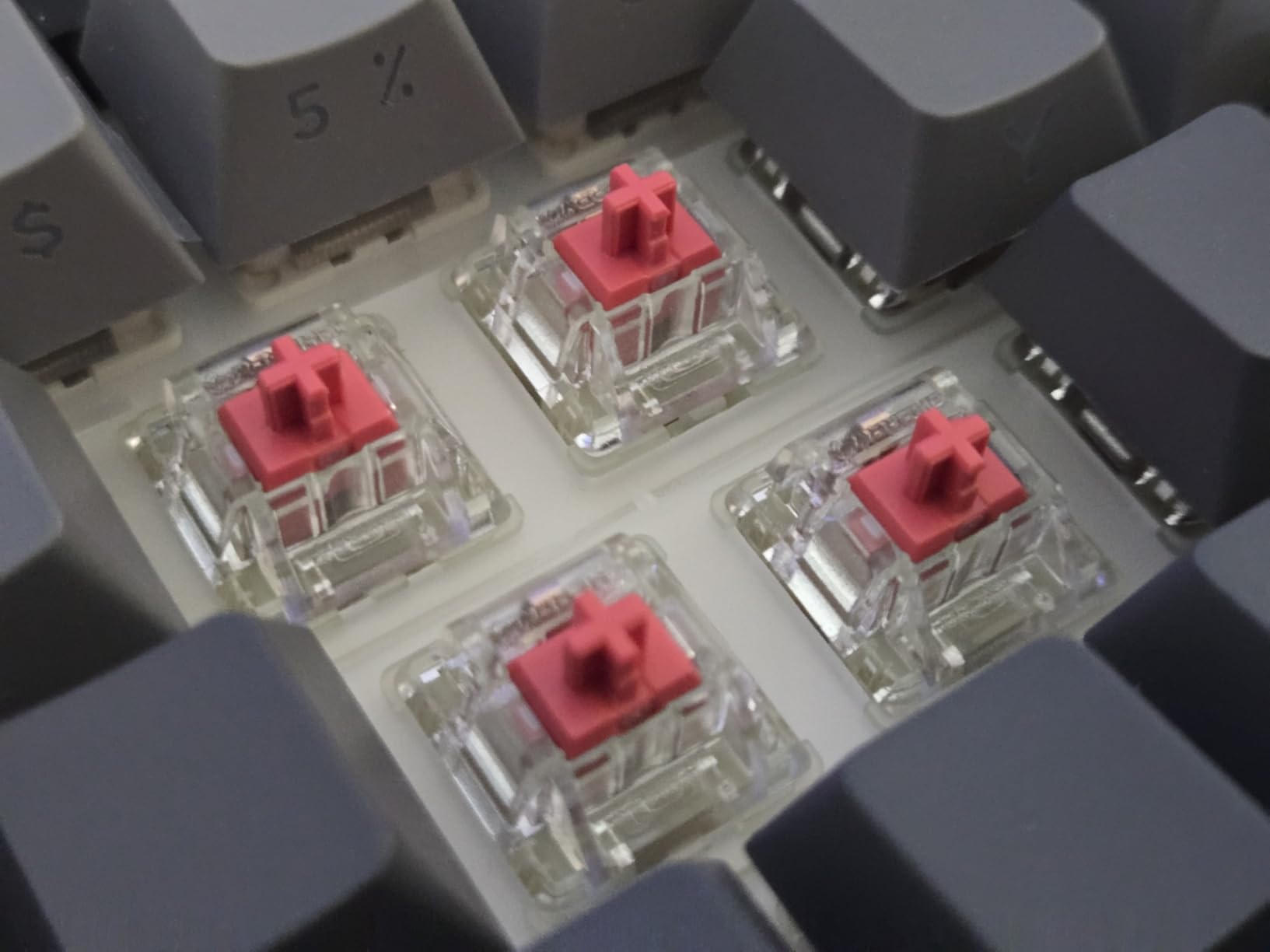 MX2A RGB Silent RED Switch Kit, 36 Mechanical Keyboard Switches, for DIY, Hot Swap or Gaming Keyboard, Linear Switch with No Click, Smooth & Quiet customer photo 1