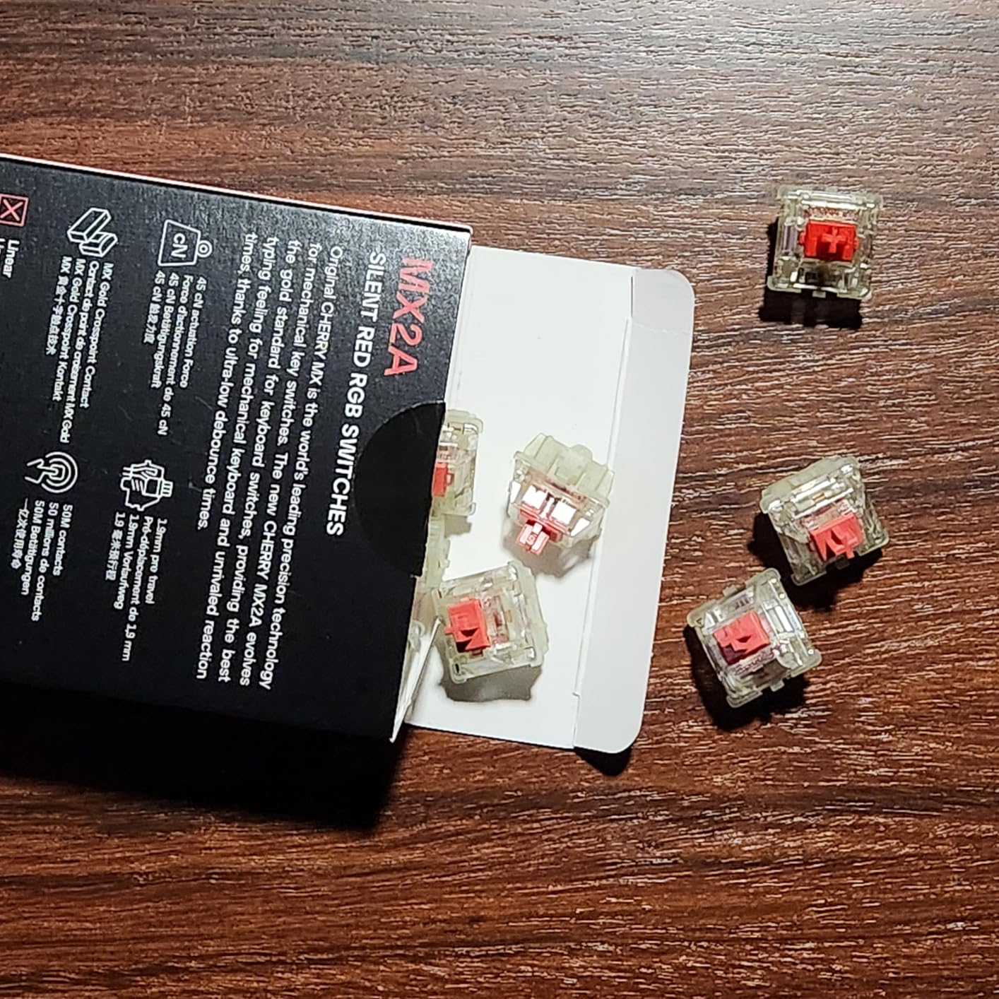 MX2A RGB Silent RED Switch Kit, 36 Mechanical Keyboard Switches, for DIY, Hot Swap or Gaming Keyboard, Linear Switch with No Click, Smooth & Quiet customer photo 2
