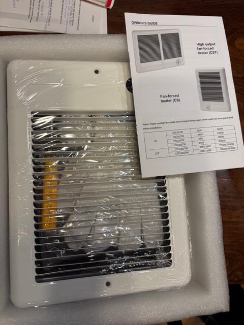 CSC202TW Electric Wall Heater Complete Unit with Thermostat, 2000 Watt 6825BUT, 240 Volt, Part 67507, White customer photo 2