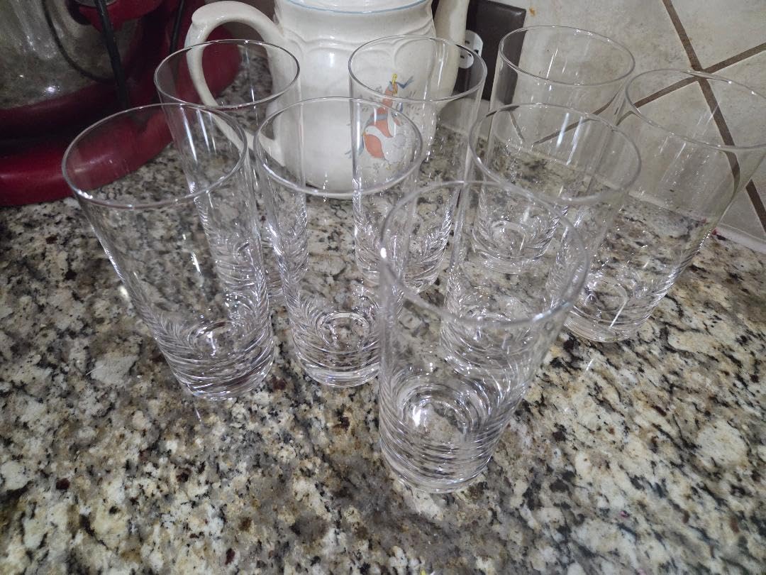 Drinking Water Glass Cups Set, Crystal Highball Glasses cups set of 12, 16oz | Wide Mouth Design Tall Glassware for Cocktail Parties, Family Dinners customer photo 2