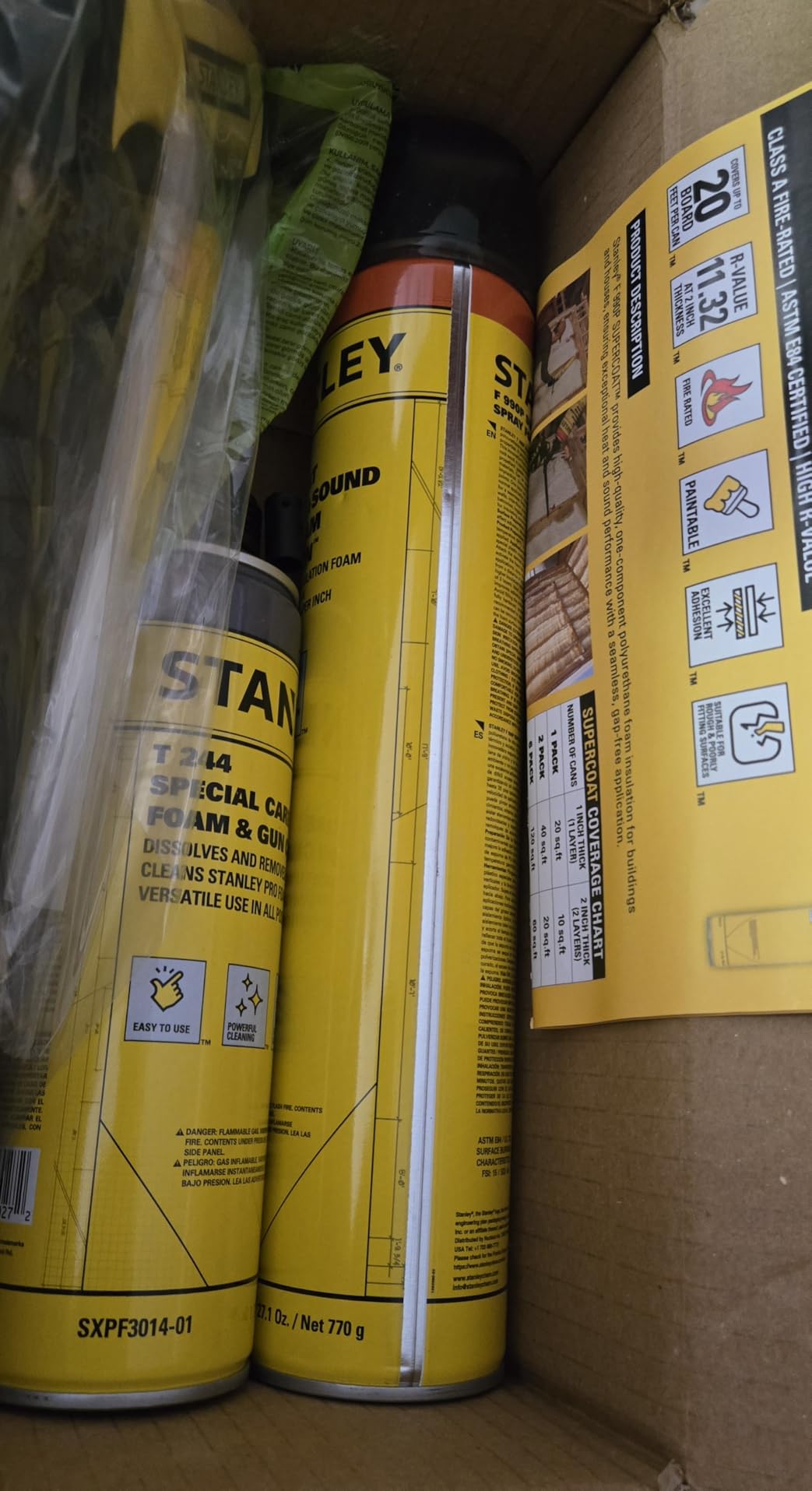 F 994C Supercoat Canister Spray Foam Insulation Kit (600 Board Feet) - Class A Fire Rated Closed Cell Two Component Foam Sealant - 15 ft Hose, Gun, & Safety Gear Included customer photo 1