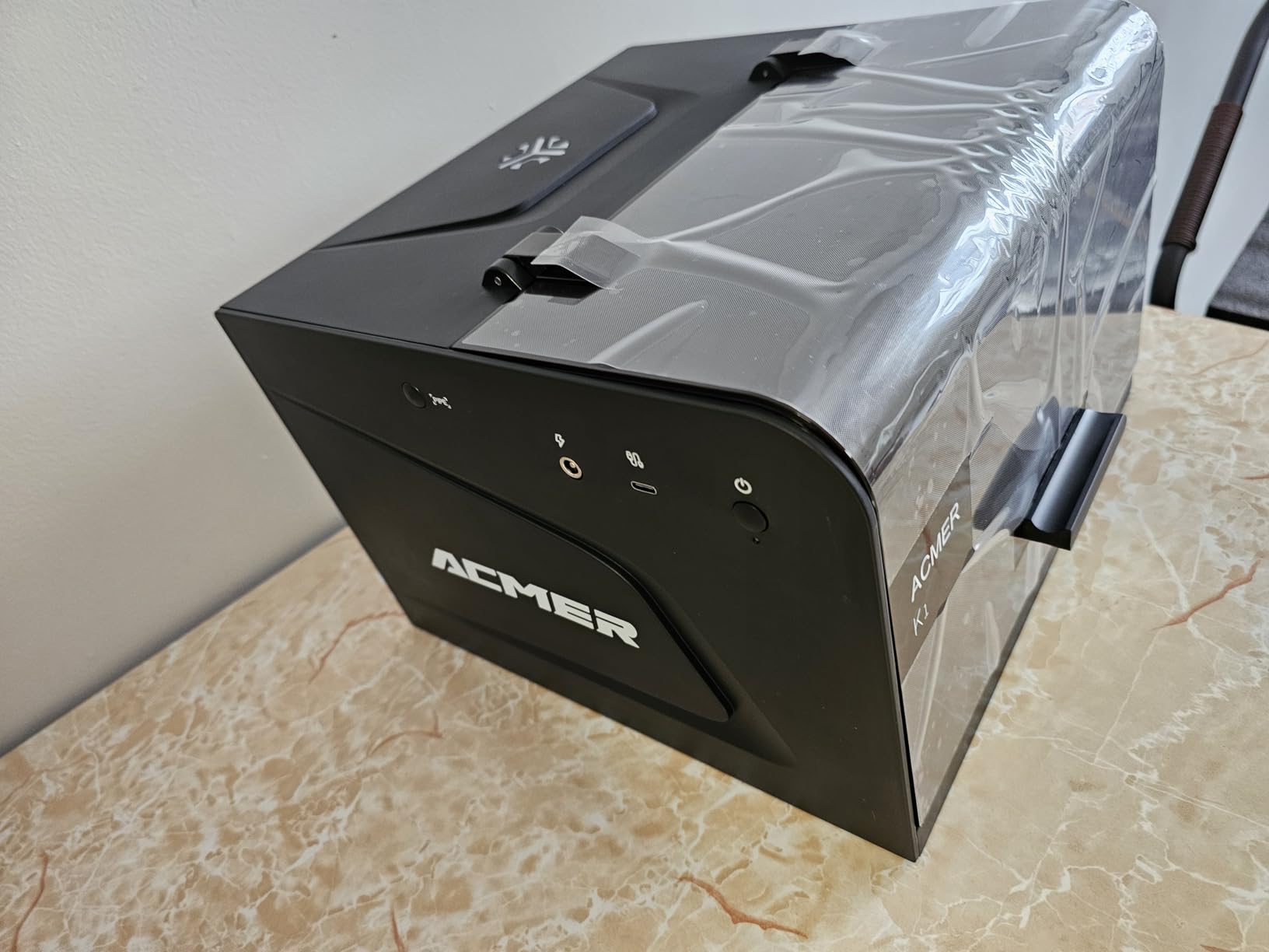 ACMER Laser Engraver Machine, K1 Desktop 12000mW Compact Laser Engraving Machine, 150x150mm Work Area, 0.08mm Fine Engraving Spot, Laser Cutter for Wood, Plywood, Acrylic, DIY Crafts & Small Business customer photo 1