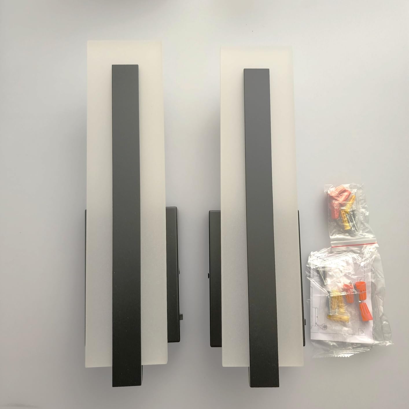 Tipace Hardwired Black Dimmable Modern LED Wall Sconce 2 Packs 3000K 3500K 4000K 5000K 6000K Indoor Wall Lights Up and Down Wall Mount Light for Living Room Bedroom Hallway Corridor (5CCT) customer photo 2