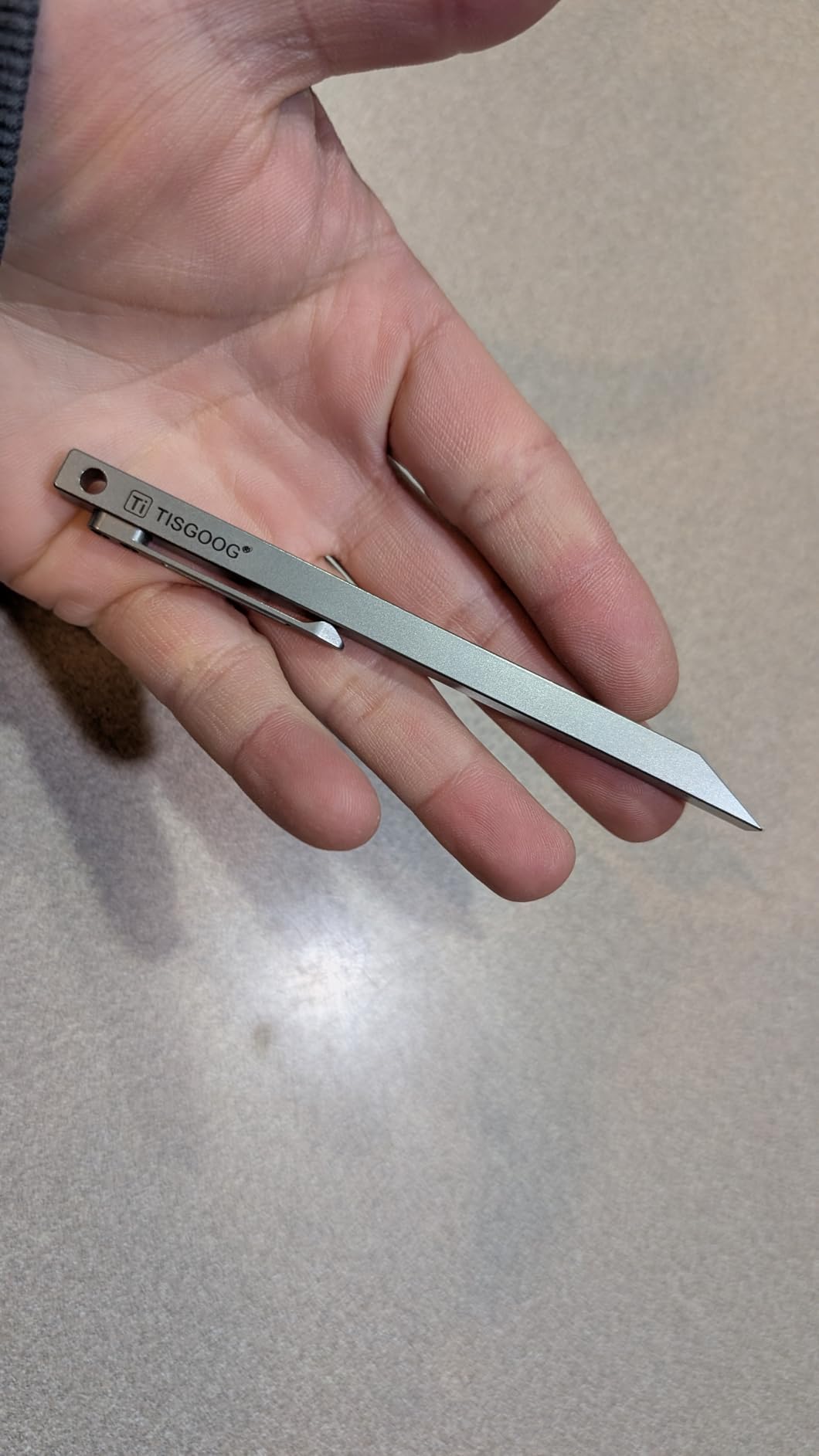 Titanium Pry Bar, EDC Multitool with Folding Knife, Wrench, Screwdriver, Bottle Opener, Ruler, SIM Card Removal Tool, Ruler, EDC Pocket Multi Tool customer photo 2