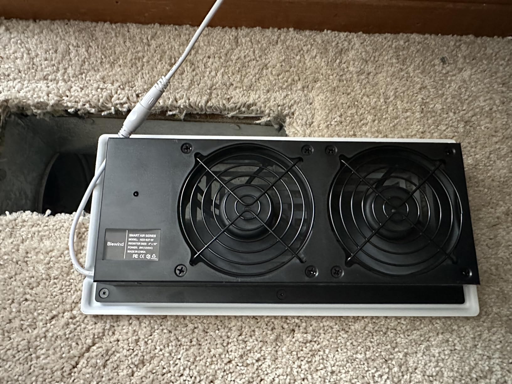 BIOWIND Quiet Smart Register Booster Fan Fits 6
