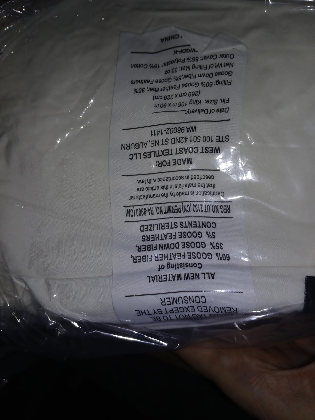 Pacific Coast Lightweight Goose Feather Down Fiber Comforters Queen Size, Summer Duvet Insert, Ultra Soft, Breathable, Hotel Luxury Bedding Comforter with 8 Tabs, White, 90 x 90 inches customer photo 2