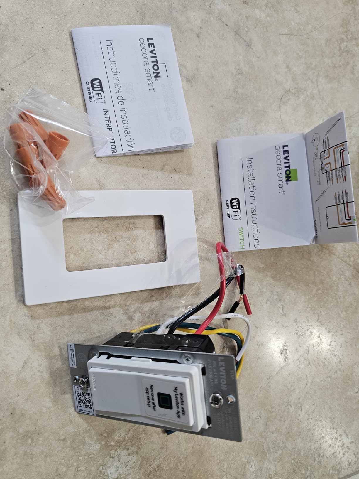 Leviton Decora Smart Switch D315S, Wi-Fi, Works with Matter, Alexa, Google Assistant, Apple Home/Siri & Wired or Wirefree 3-Way, Neutral Wire Required, White customer photo 1