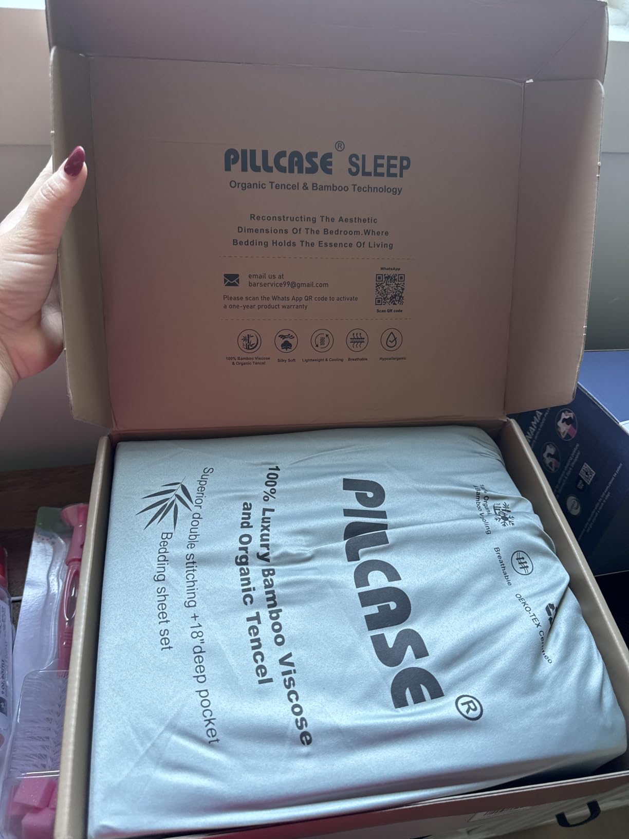 100% Real Bamboo Viscose & Lyocell Tencel Sheets Set King Size, Breathable & Cooling for Hot Sleepers, Luxury Silky Soft Fabric, 18-Inch Deep Pocket with Corner Straps customer photo 2