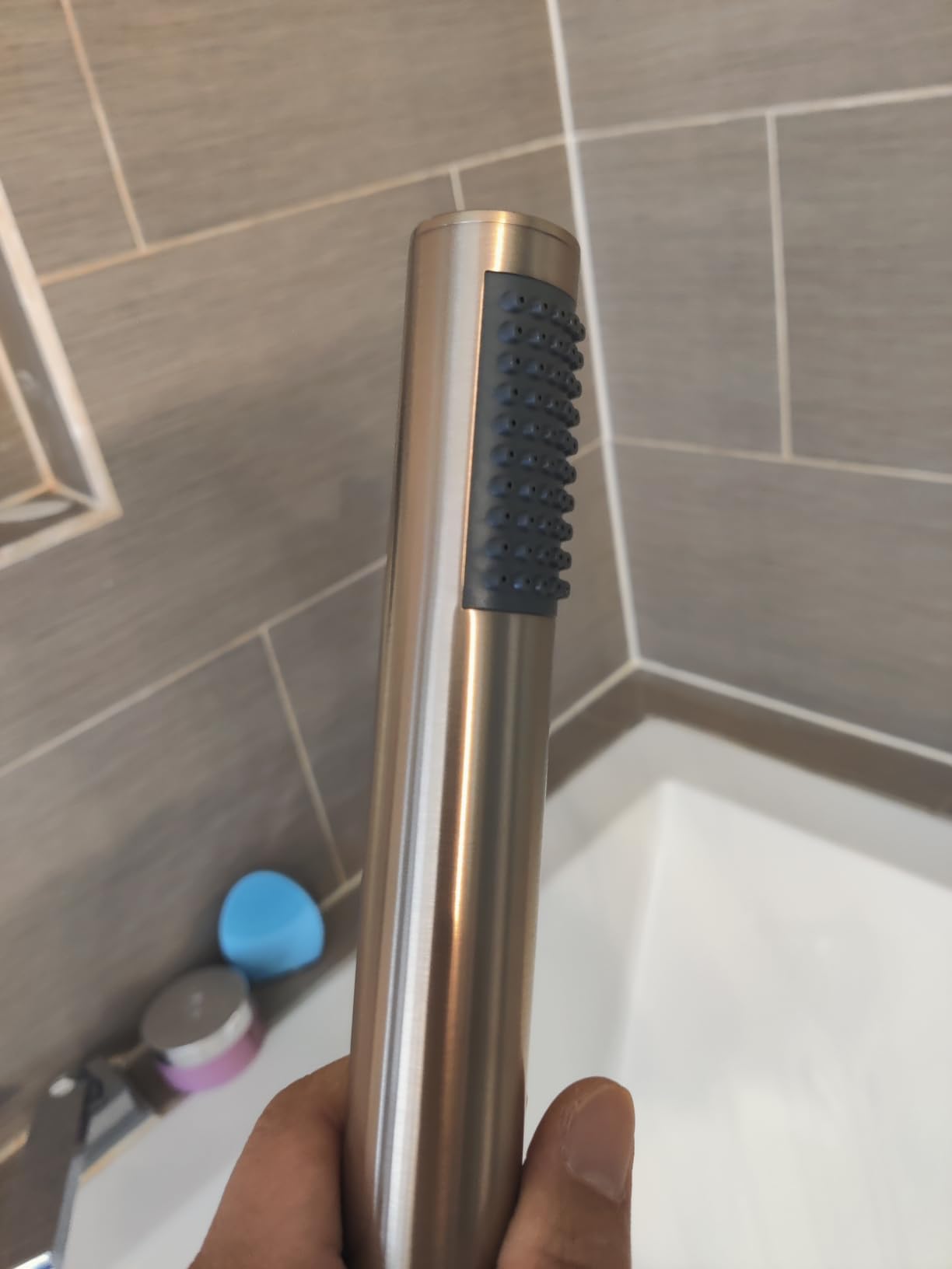 Delta Modern Square Shower System Faucet Set, Brushed Nickel 6.5-inch Shower Head and Handle Set, Valve Trim Kit, Spotshield Stainless T342703-SP (Valve Not Included) customer photo 1