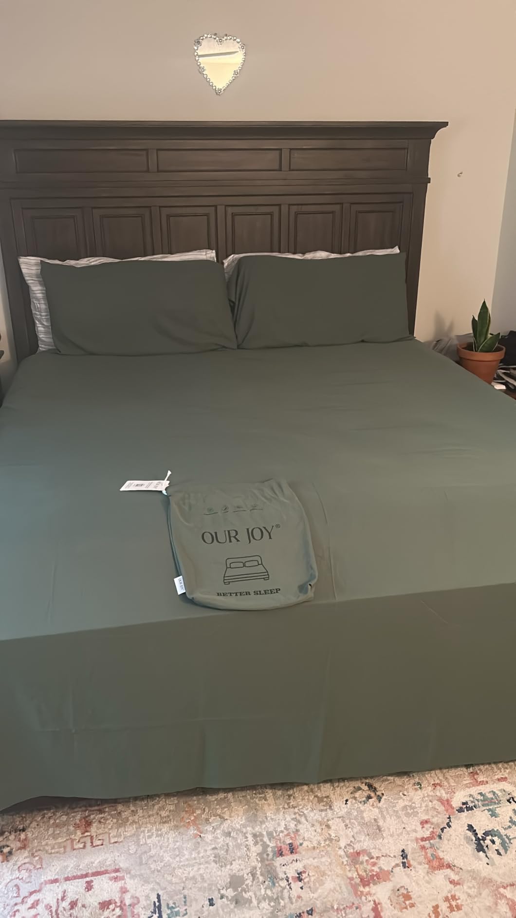 100% Pure Linen 4 Piece Sheet Set, Cooling and Breathable Flax Bed Sheets for Hot Sleepers, All Season Comfort, Anti-Tear and Durable Bedding, 18 Inch Deep Pocket (Natural Linen, King) customer photo 2