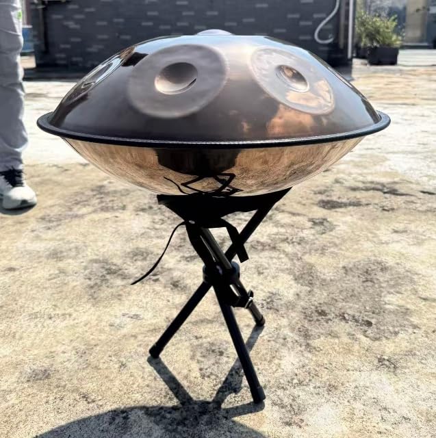 Professional 22 inches Handpan Drum 432Hz, 10 Notes D Minor Kurd (Gold) - Nitrided Steel, Enhanced Chamber, Superior Rust Resistance, Deep Ethereal Resonance, Complete Kit customer photo 1