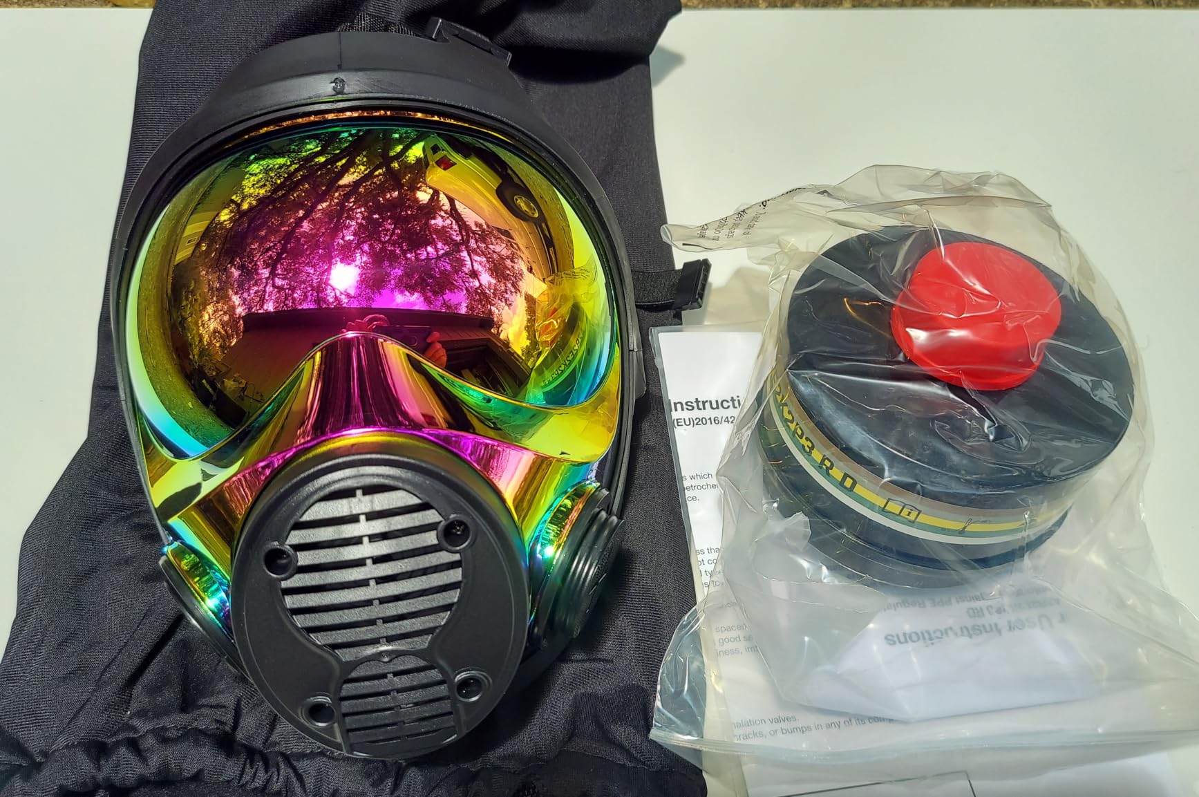 Parcil Distribution Full Face Tactical Respirator Mask, NB-100 Solar Prism customer photo 1