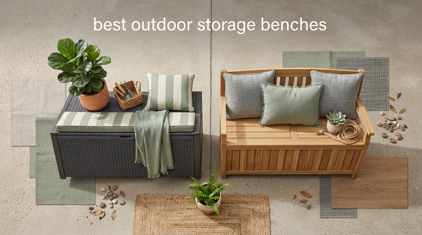best outdoor storage benches