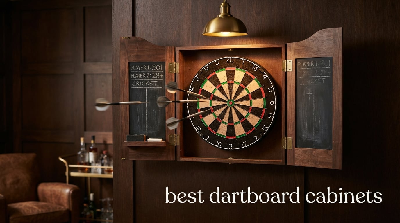 best dartboard cabinets